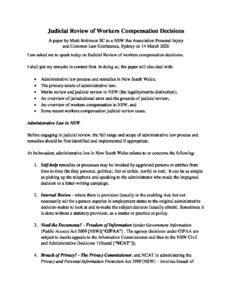 2020 mar paper judicial review of workers compensation decisions sydney 14 march 2020 01
