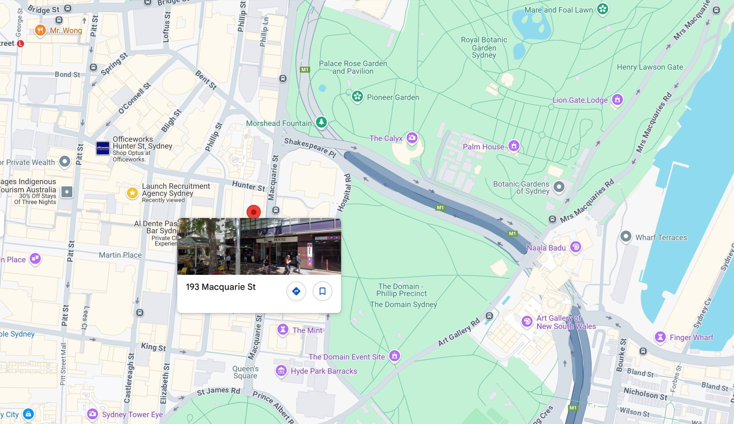 map of 193 macquarie st sydney chambers
